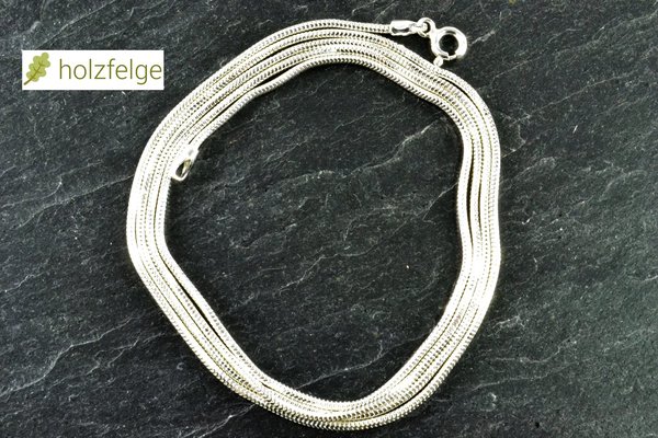 Silber-Schlangenkette, 925-Silber, Ø 1,2 mm, Länge 60 cm