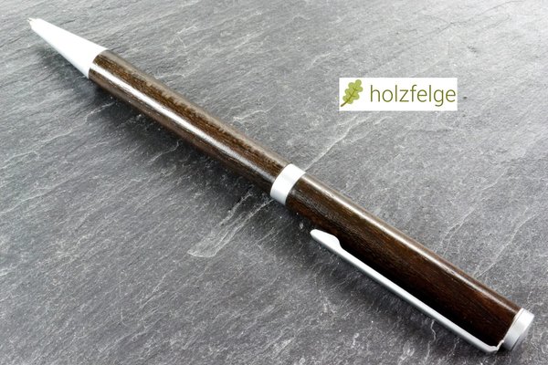 Holz-Drehkugelschreiber, Ziricoteholz, Ø 9 mm, Länge 132 mm