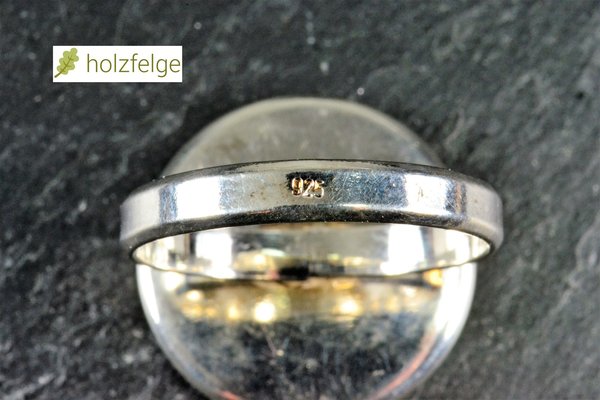 Holz-Ring, 925-Silber, Ziricoteholz, Ø 20 mm, G 58