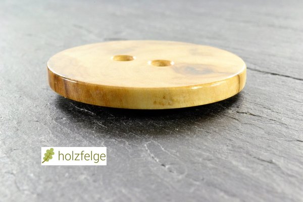 Holz-Knopf, Olivenholz, Rund 32 mm