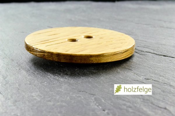 Holz-Knopf, Eichenholz, Rund 34 mm