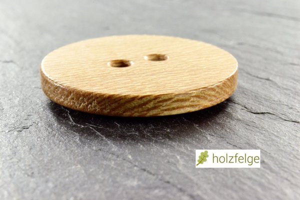 Holz-Knopf, Platanenholz, Rund 26,4 mm