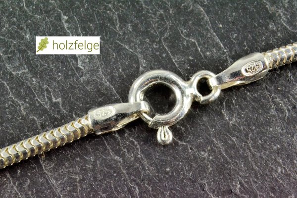 Holz-Armband, 925-Silber, Erlenwurzelholz (stabilisiert), 4 Scheiben Ø 18,15,12,9 Umfang 200 mm