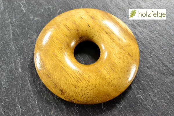 Holz-Anhänger, "Donut", Teakholz, Ø 35 mm