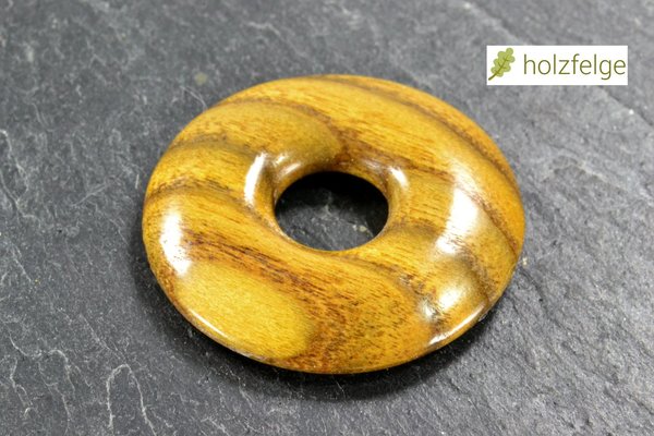 Holz-Anhänger, "Donut", Essigbaumholz, Ø 24 mm
